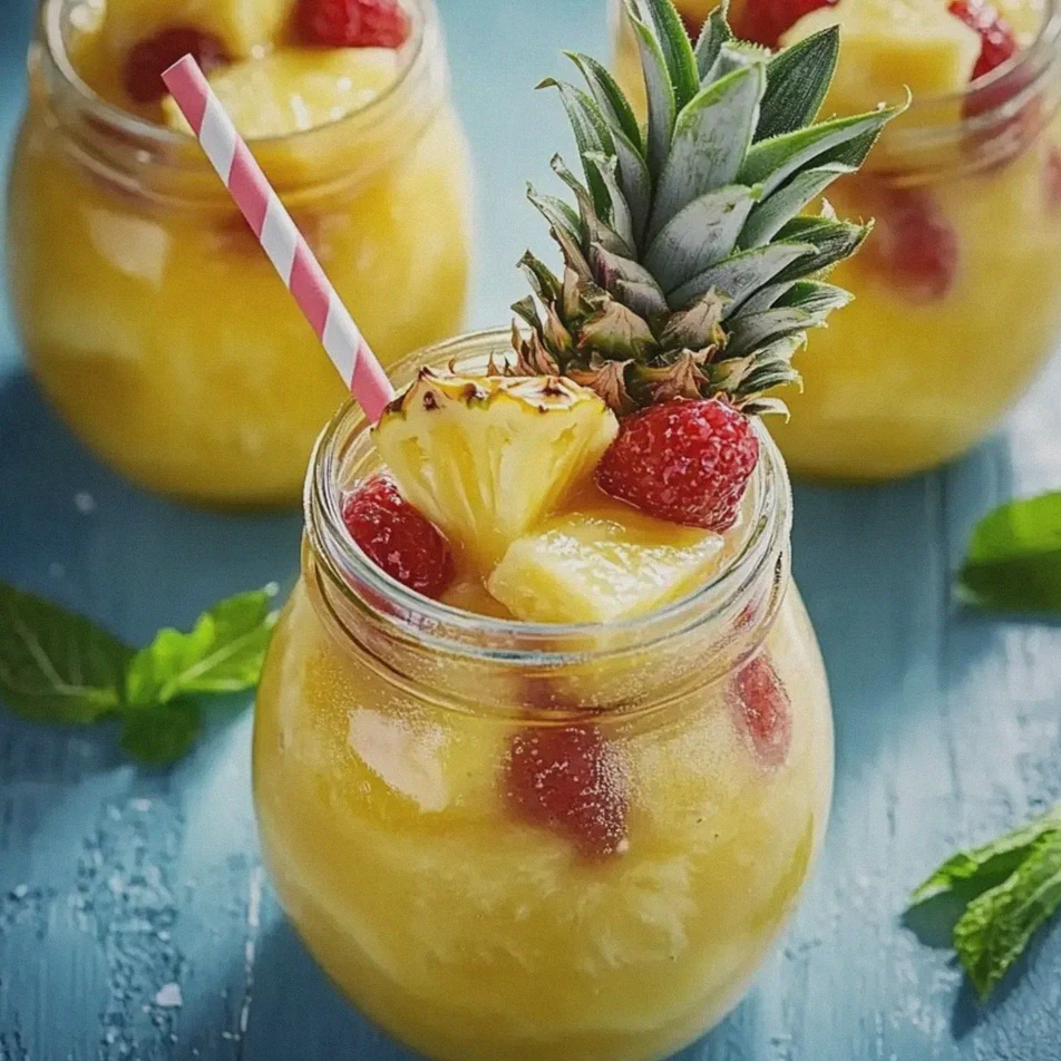Ananas Erdbeer Bowle