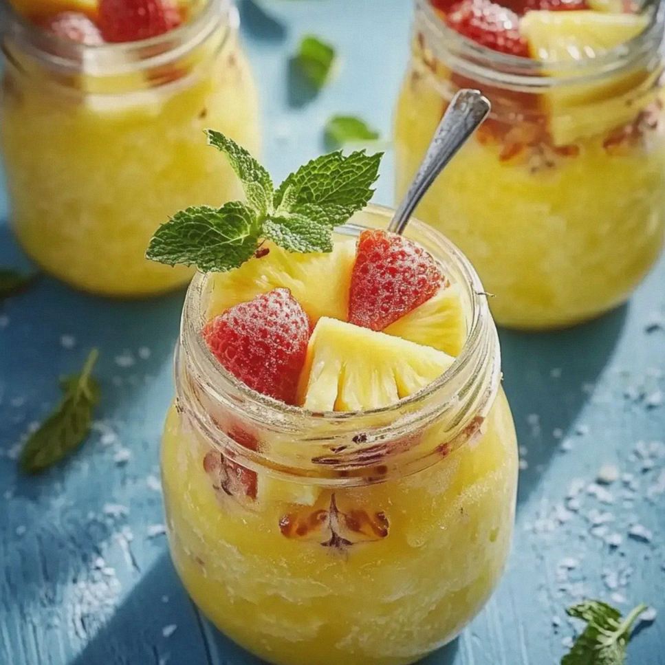 Ananas Erdbeer Bowle – Schritt 1