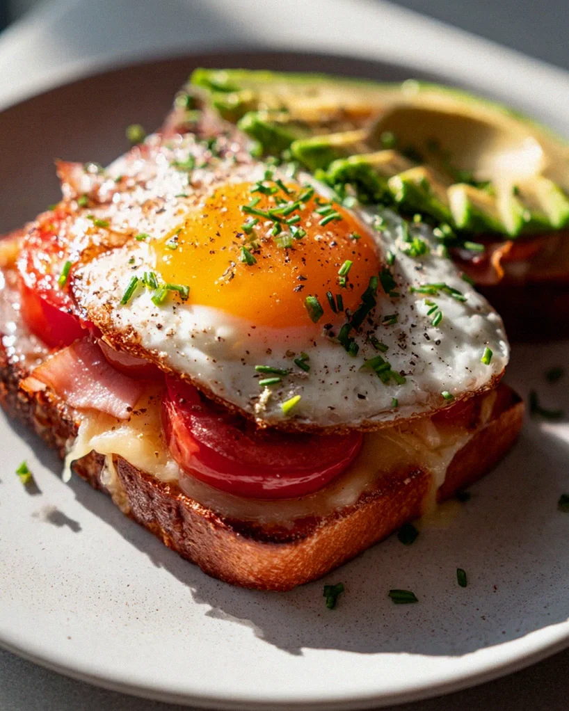 Avocado-Croque Madame mit Tomaten – Schritt 1