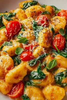 Blitzschnelle Gnocchi Pfanne mit Tomate & Spinat-Genuss