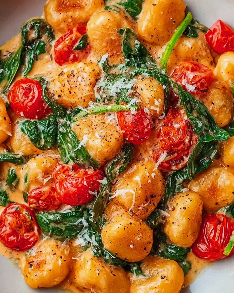 Blitzschnelle Gnocchi Pfanne mit Tomate & Spinat-Genuss – Schritt 2