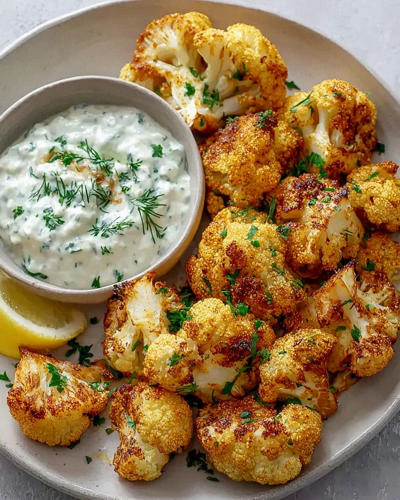 Blumenkohl Airfryer mit leckerem Kräuterquark Rezept – Schritt 2