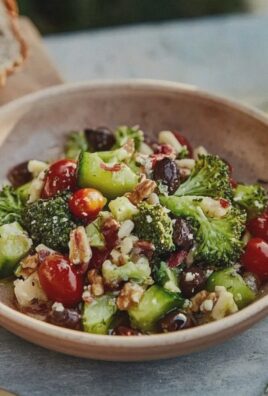 Brokkoli Salat einfach zubereiten mit frischen Zutaten