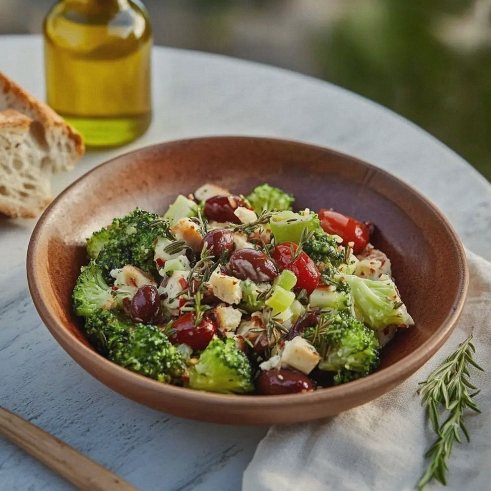 Brokkoli Salat einfach zubereiten mit frischen Zutaten – Schritt 1
