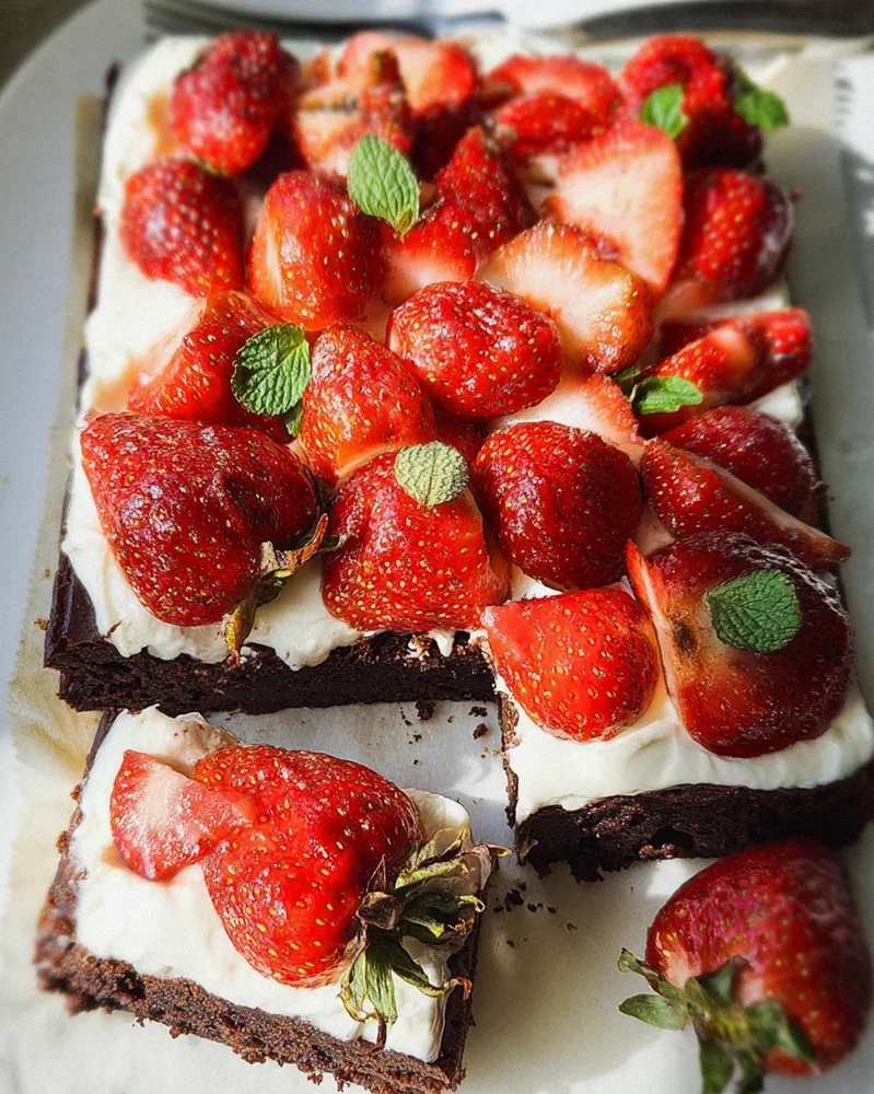 Brownie mit Mascarpone und Erdbeeren – Schritt 1