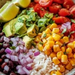 Bunte Burrito-Bowl