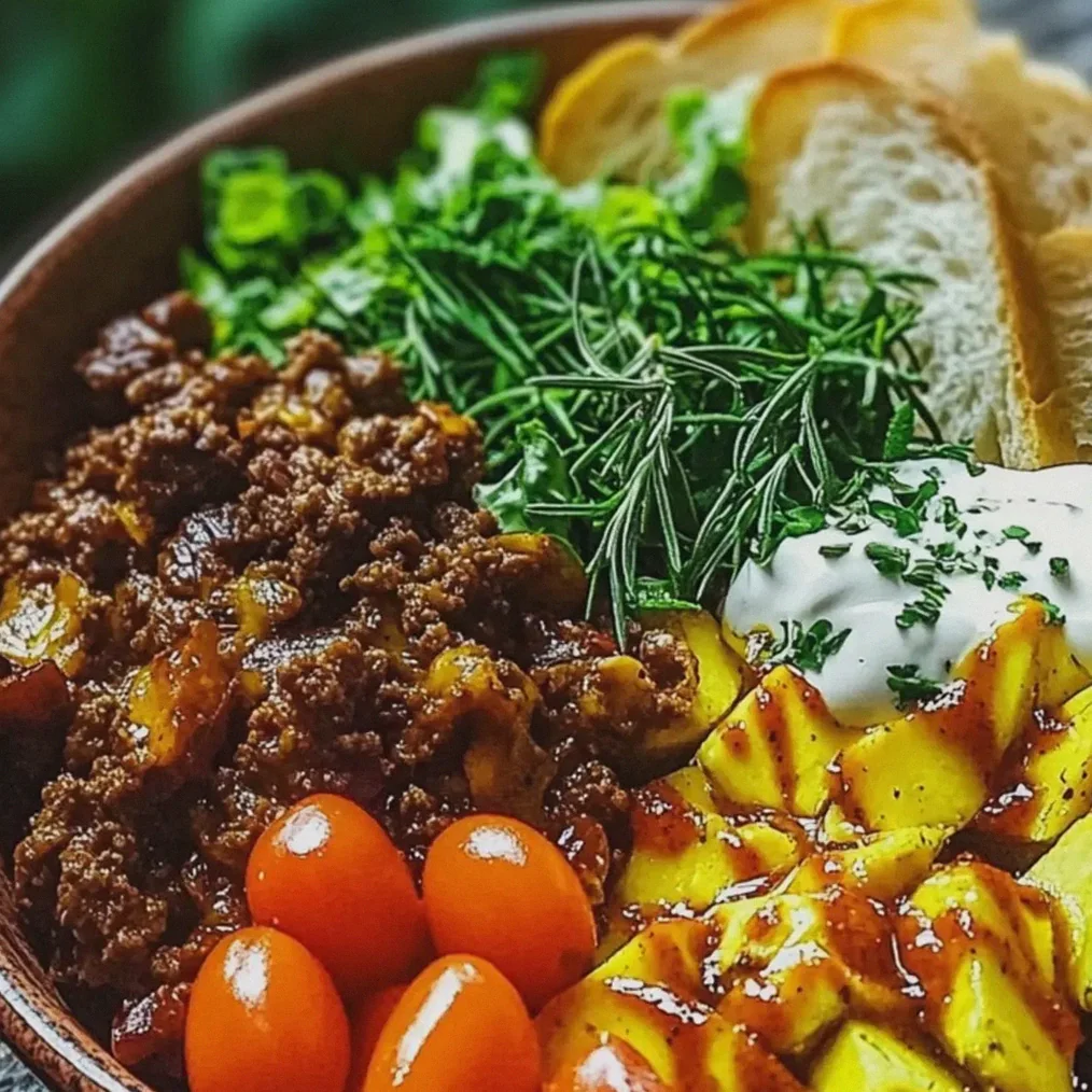 Burger Bowl gesund mit Rinderhack und frischem Gemüse – Schritt 2