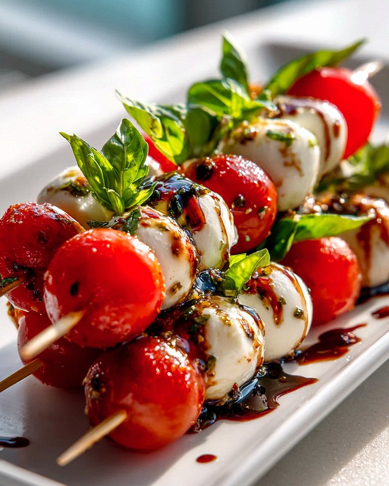 Caprese Spieße: Einfach & Lecker mit Balsamico Glasur! – Schritt 2