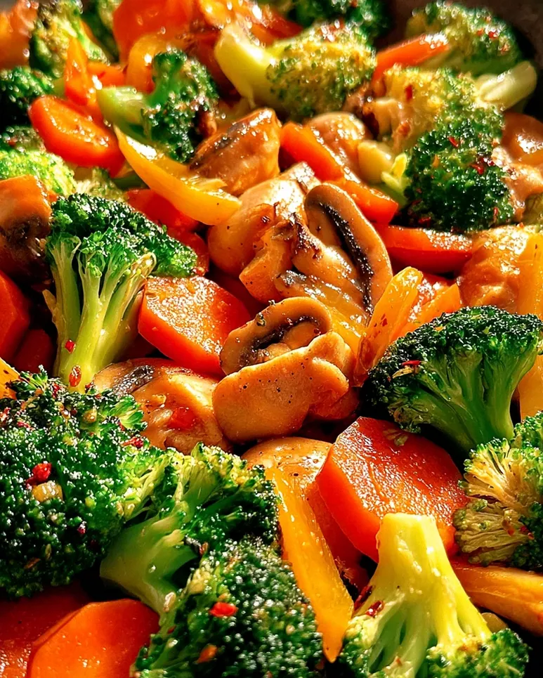 Champignon-Brokkoli-Karotten-Pfanne – Schritt 1