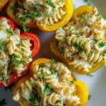 Cremige Cheddar-Havarti-Hühnchen-Pasta in Paprika
