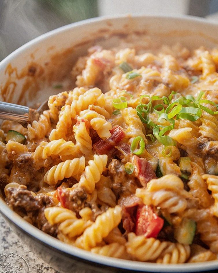 Cremige Cheeseburger-Pasta