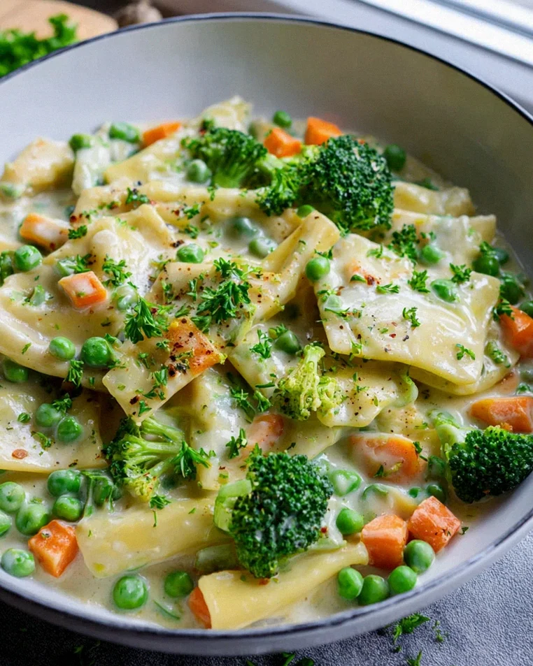 Cremige Maultaschen mit Käse-Sahne-Soße – Einfaches Rezept