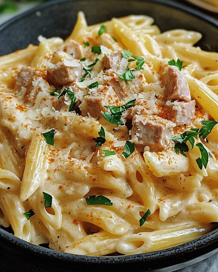 Cremige One Pot Pasta mit Thunfisch – Schritt 2