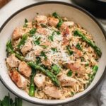 Eintopf Hähnchen Orzo für schnelles Kochen