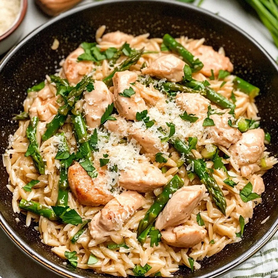 Eintopf Hähnchen Orzo für schnelles Kochen – Schritt 1