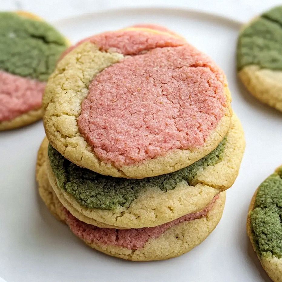Erdbeer Matcha Neapolitaner Kekse in 30 Minuten