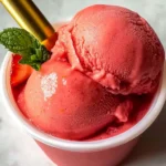 Erdbeer-Zitronen-Sorbet für heiße Sommertage