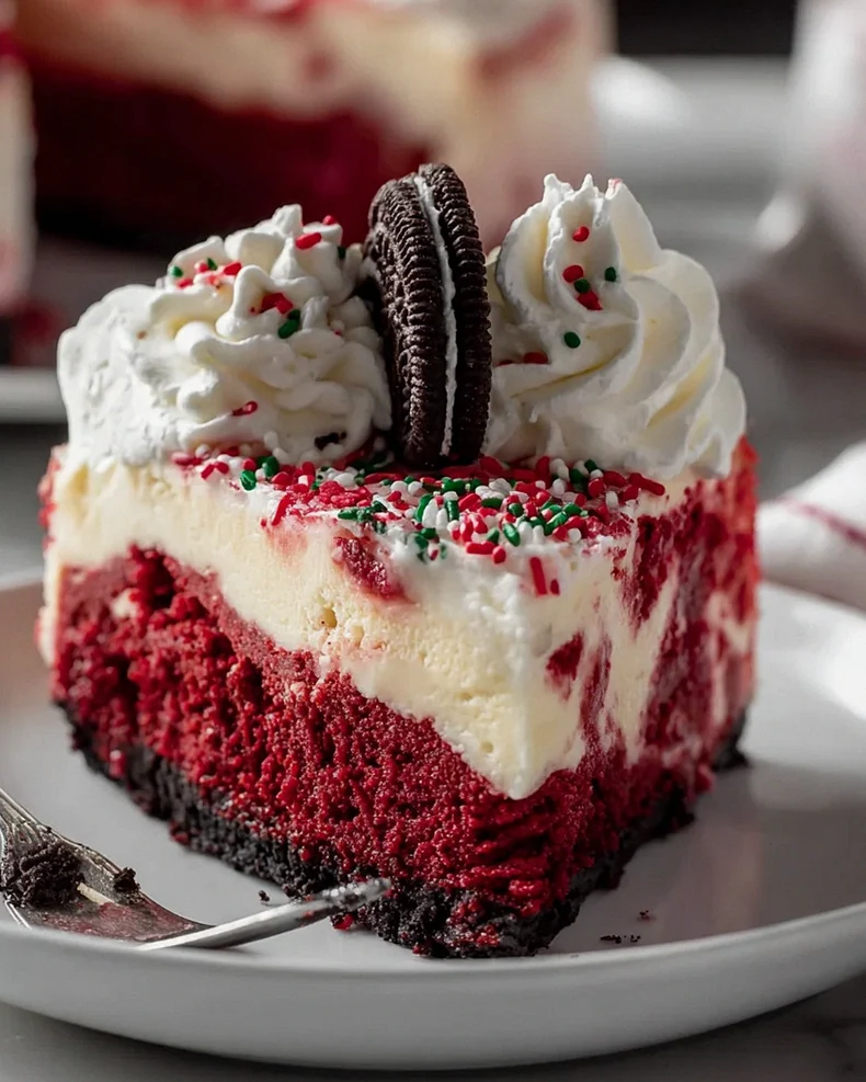 Festlicher Red Velvet Oreo Cheesecake für Weihnachten – Schritt 2