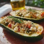 Gefüllte Zucchini mit Feta - Einfaches Rezept für jeden Tag