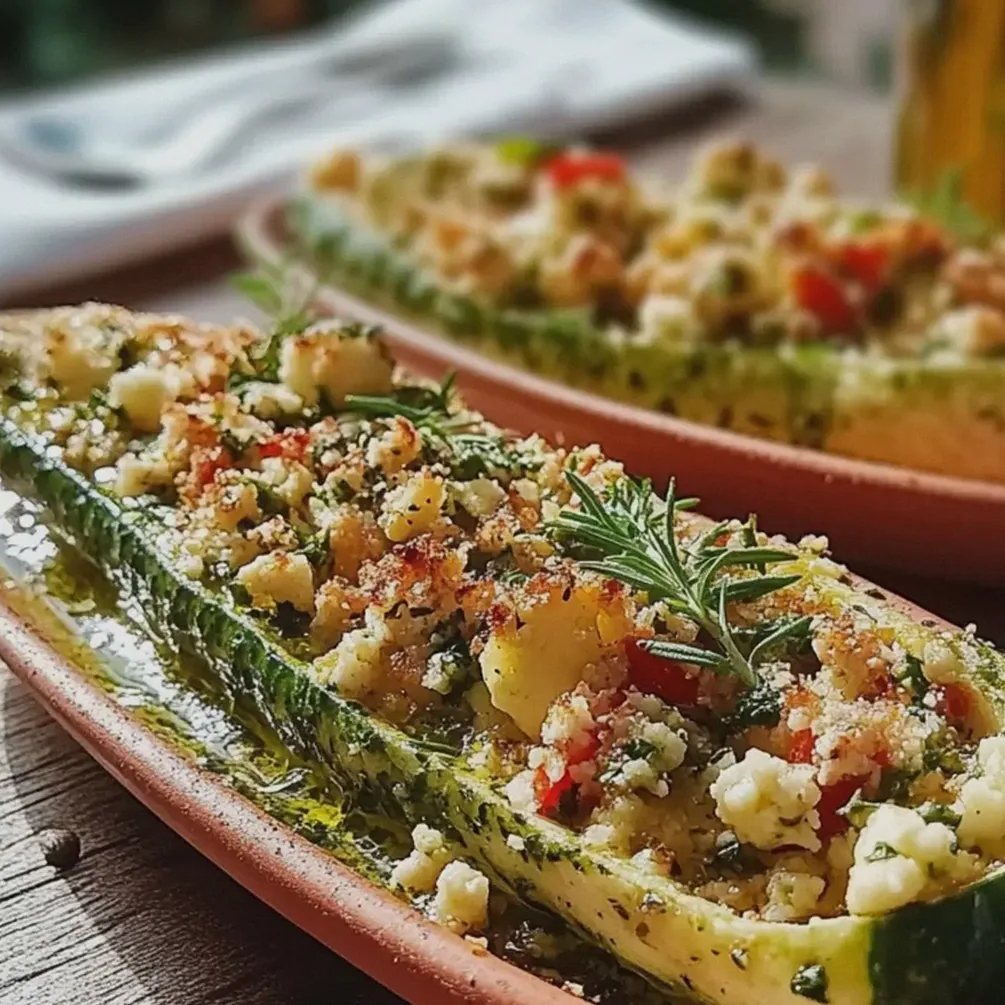 Gefüllte Zucchini mit Feta - Einfaches Rezept für jeden Tag – Schritt 2