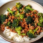 Hähnchenfleisch und Brokkoli in Honig-Sriracha-Sauce