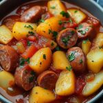 Kartoffelgulasch mit Würstchen