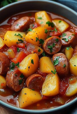 Kartoffelgulasch mit Würstchen