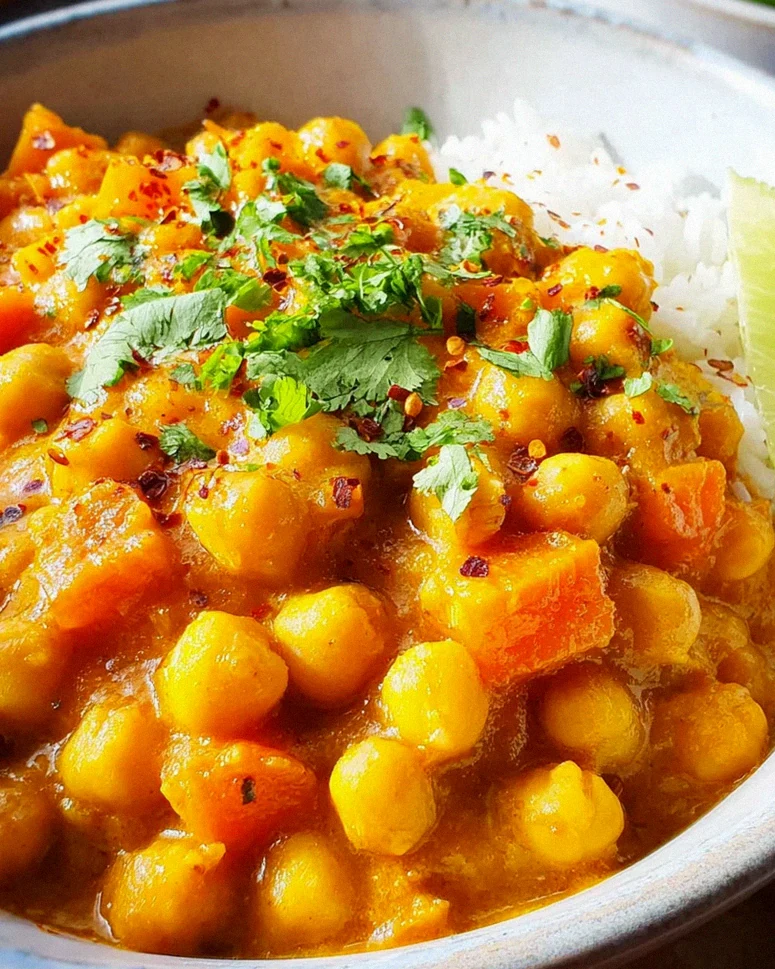 Kichererbsen-Curry mit Kokosmilch