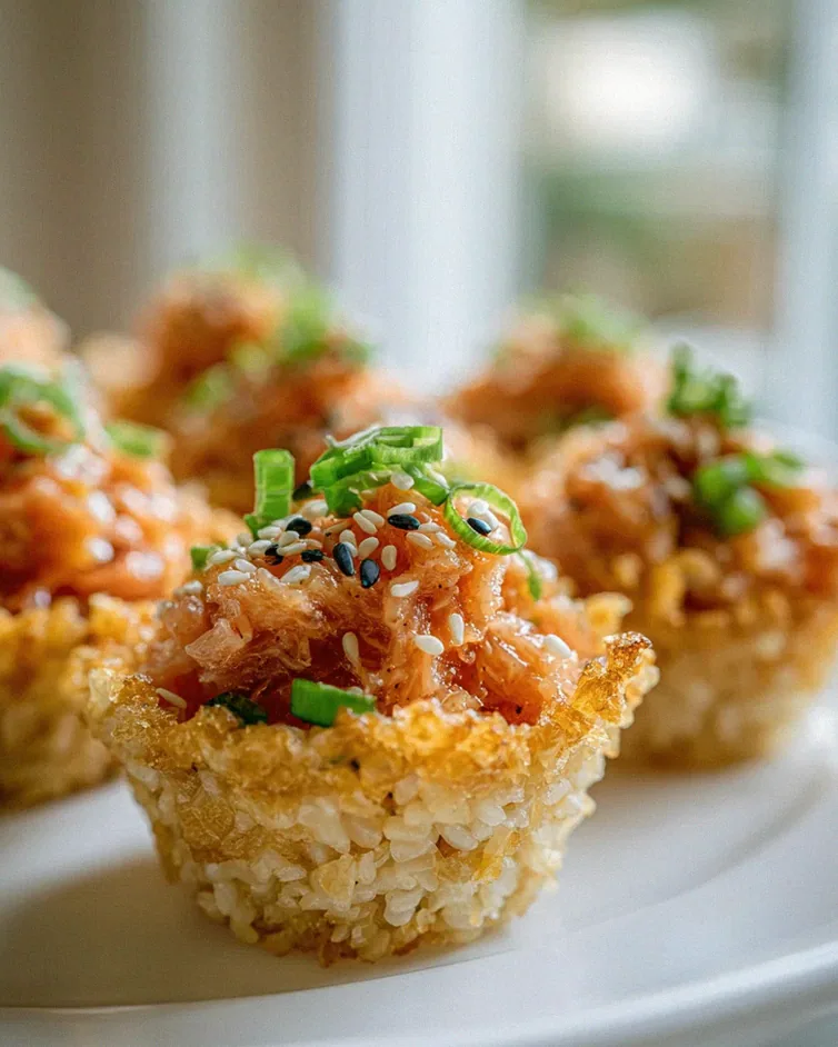Knusprige Sushi-Tassen mit Thunfisch – Schritt 1