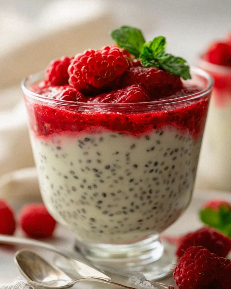 Köstlicher Vanille Himbeer Chia Pudding: Gesund, einfach, köstlich!