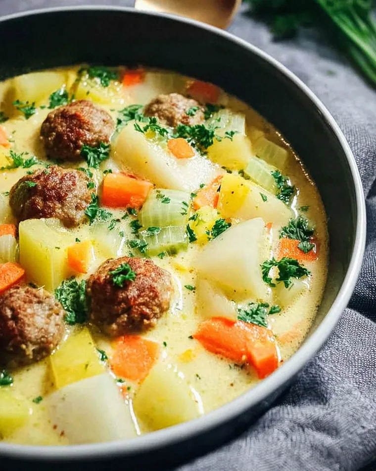 Kohlrabi Suppentopf mit Hackbällchen – Herzhaft & Gesund! – Schritt 2
