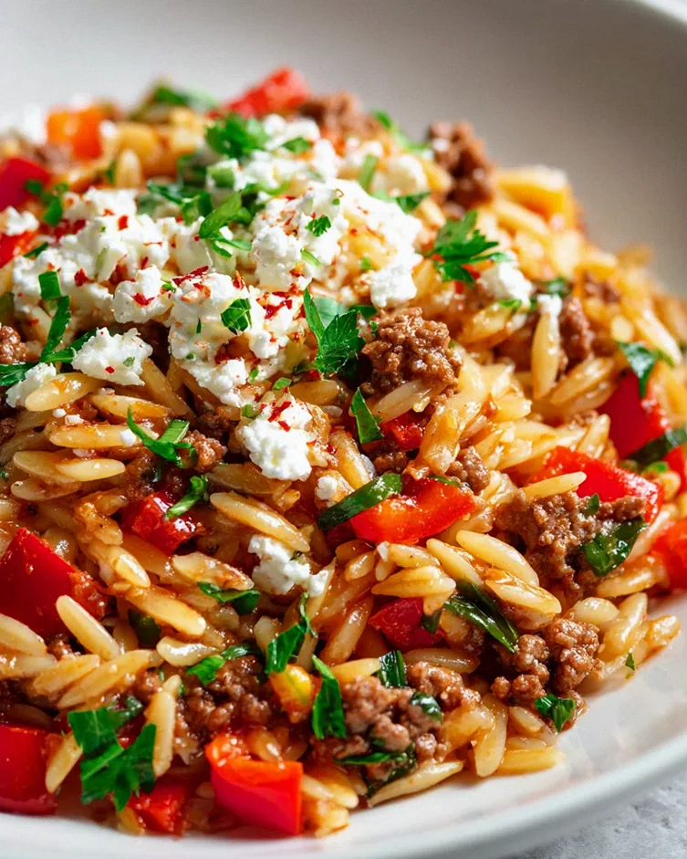 Kritharaki Hackfleischpfanne Mit Feta – Schnell & Lecker – Schritt 2