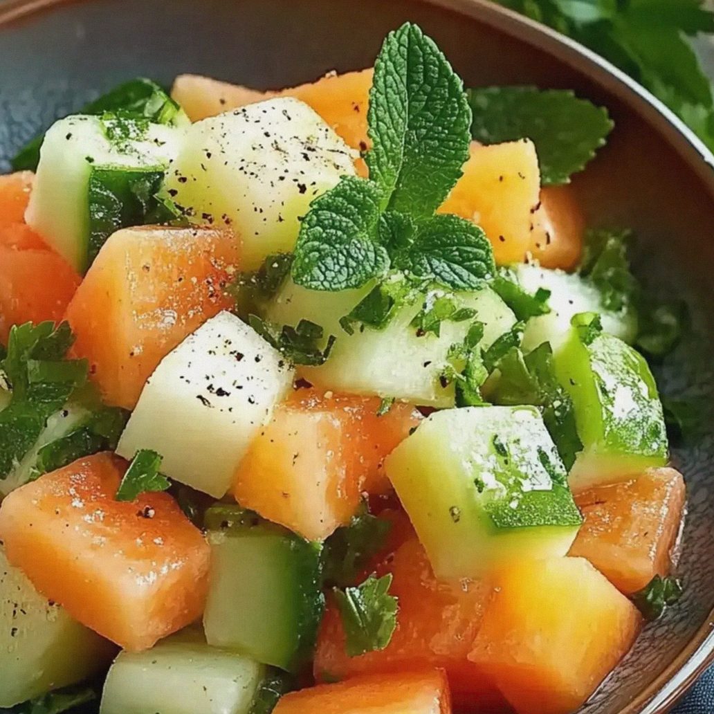 Melonen Salat mit Minze für erfrischende Sommertage – Schritt 2