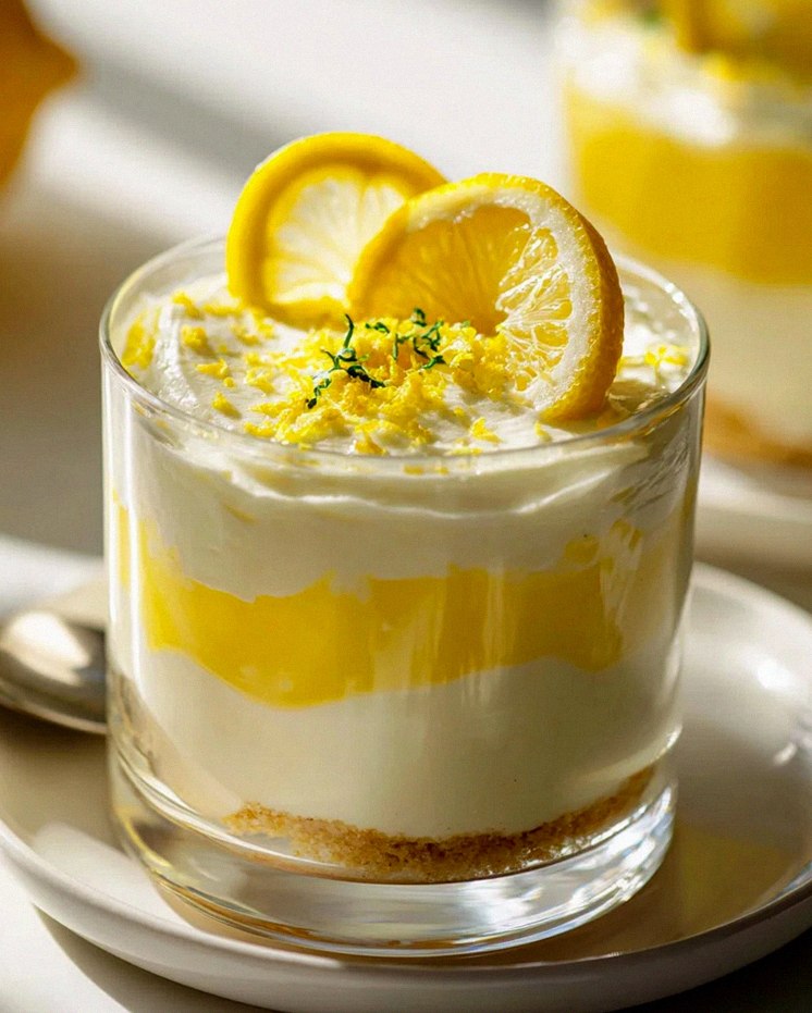 Mini Zitronen Mascarpone Creme Dessertgläschen – Frisch & Lecker!