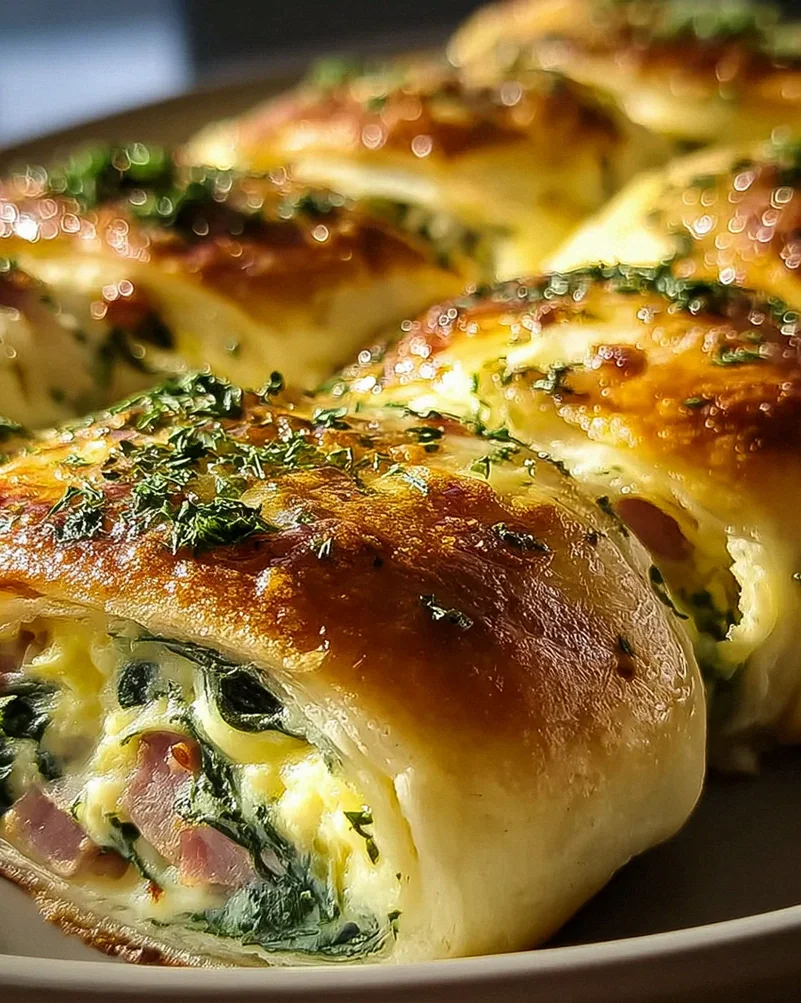 Perfekte Spinat-Rindfleisch-Putenschinken Frühstücks-Röllchen – Schritt 1