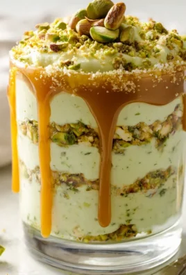 Pistazien Cheesecake Parfait: Karamell Traum im Glas