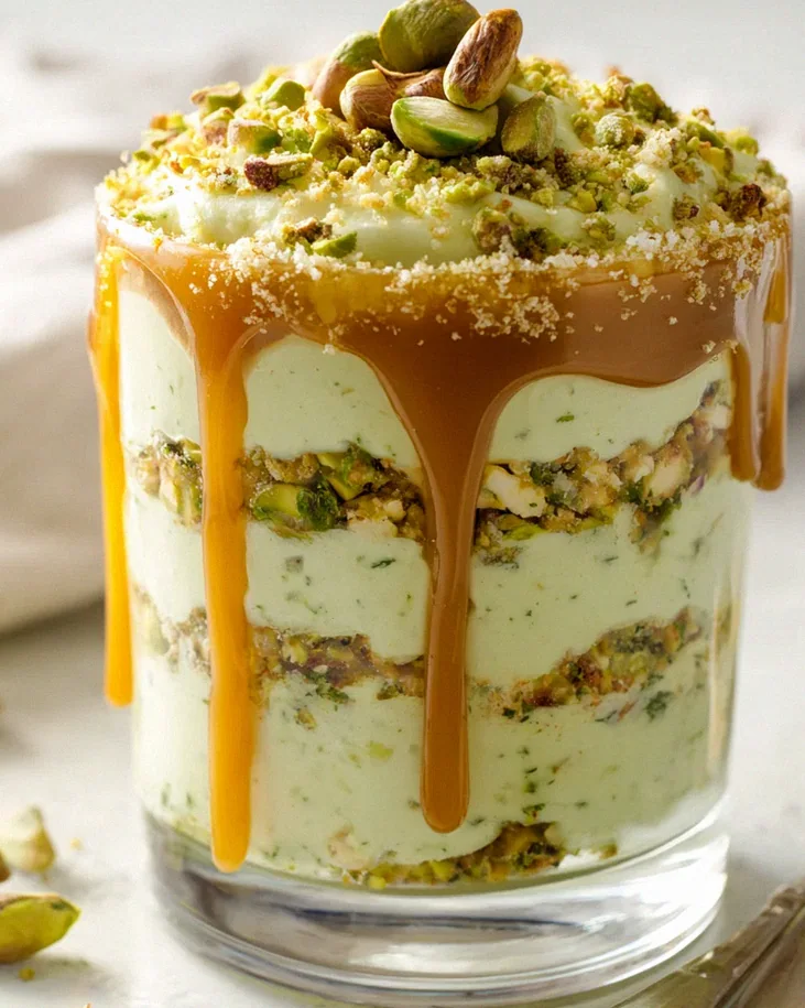 Pistazien Cheesecake Parfait: Karamell Traum im Glas – Schritt 1