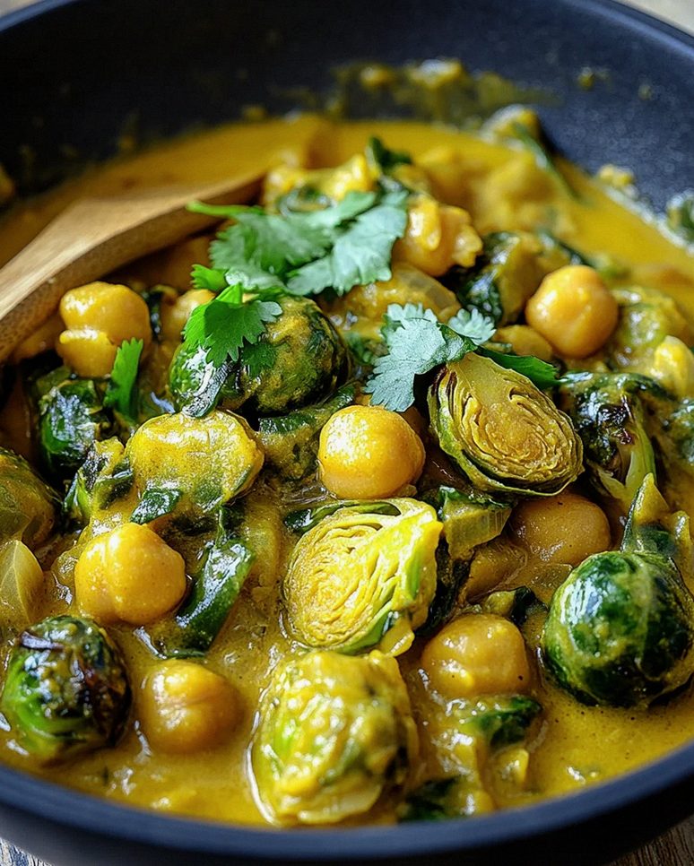 Rosenkohl-Curry mit Kichererbsen – Schritt 1