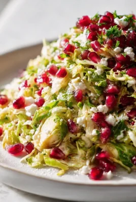 Rosenkohl Salat mit Granatapfel & Feta: Frisch & Lecker!