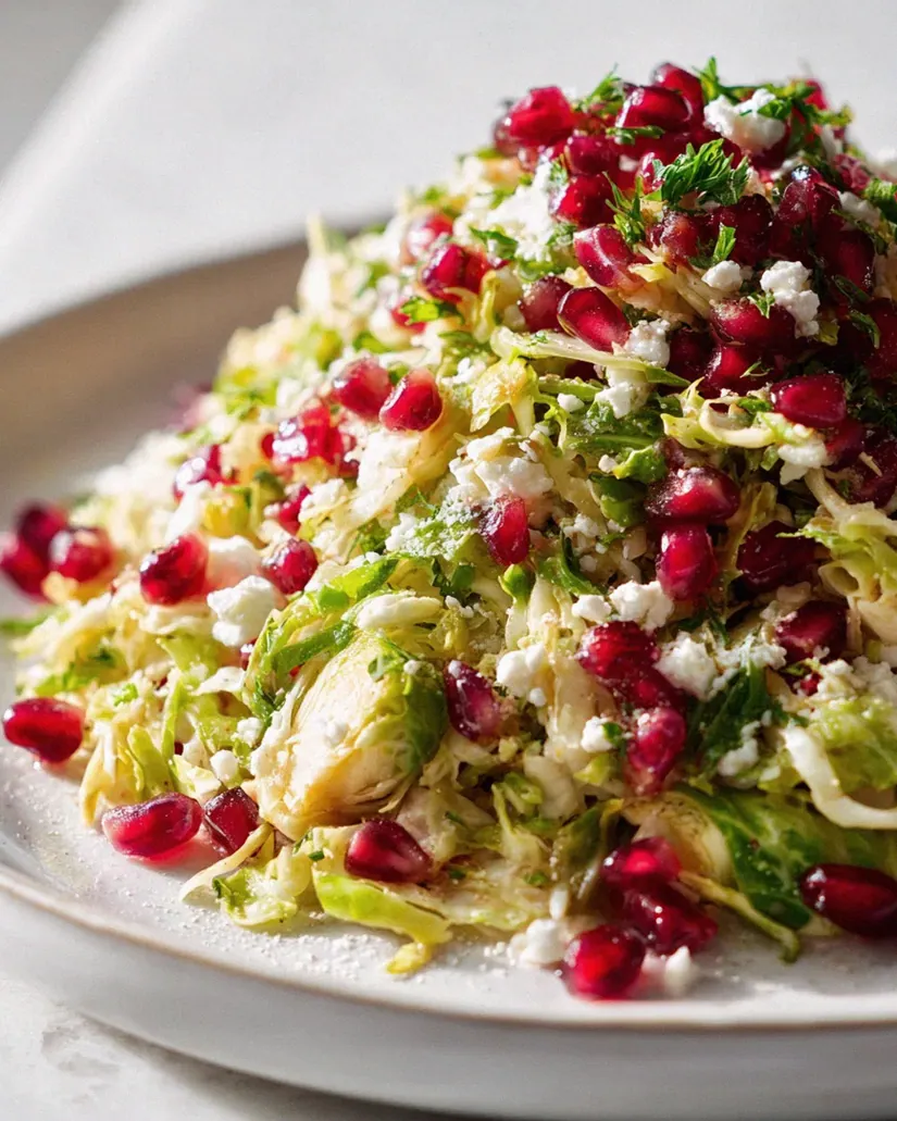 Rosenkohl Salat mit Granatapfel & Feta: Frisch & Lecker!