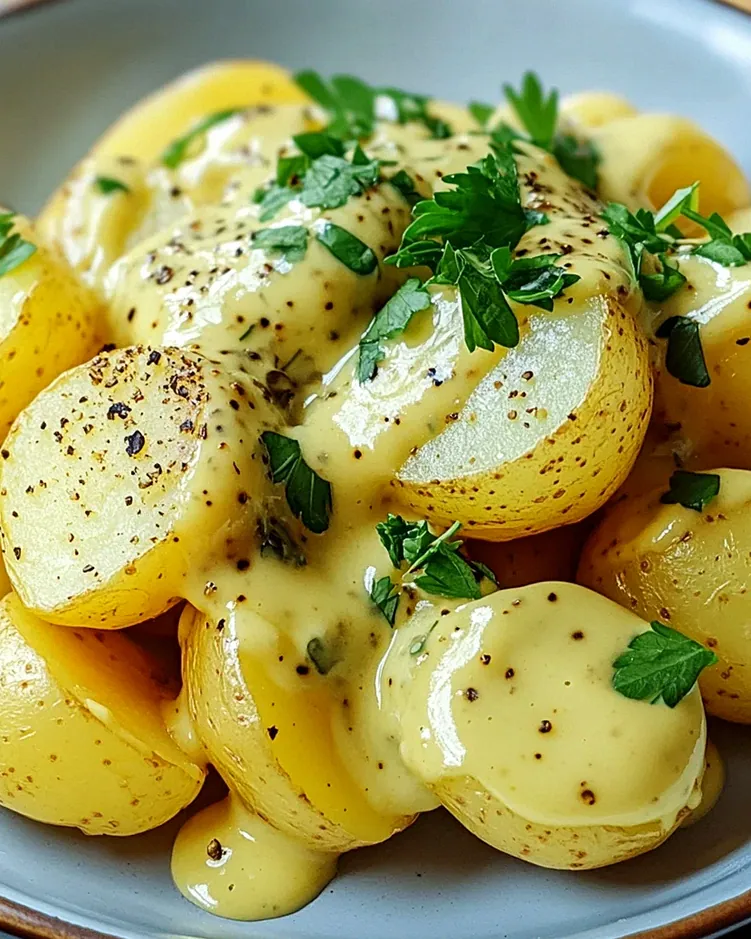 Senfsauce mit Salzkartoffeln