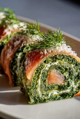 Spinat-Lachs-Rolle Low Carb Rezept: Einfach & lecker