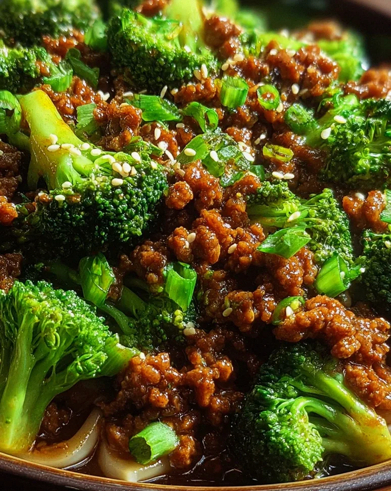 Teriyaki-Hackfleisch-Pfanne mit Brokkoli – Schritt 1