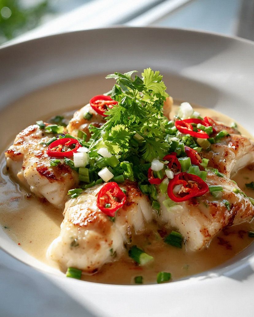 Tropischer Zackenbarsch mit würziger Kokosnuss-Sauce Rezept – Schritt 2