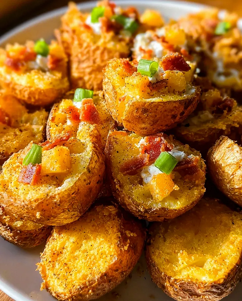 Überbackene Kartoffeln aus der Heißluftfritteuse
