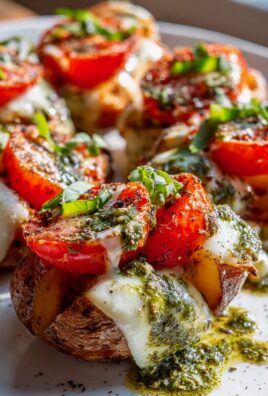 Ultimative Pesto Caprese Mozzarella Ofenkartoffeln Rezept