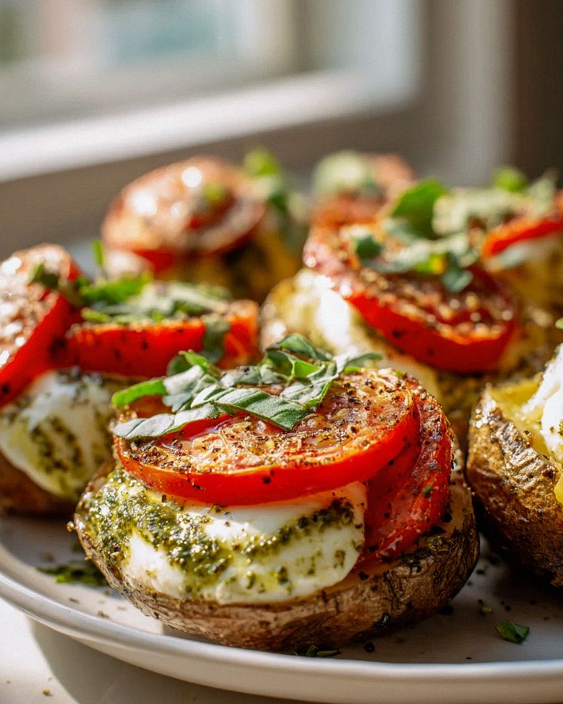 Ultimative Pesto Caprese Mozzarella Ofenkartoffeln Rezept – Schritt 2
