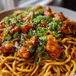 Unwiderstehliche Klebrige Knoblauch Hähnchen Nudeln Rezept
