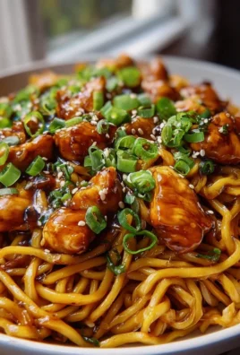 Unwiderstehliche Klebrige Knoblauch Hähnchen Nudeln Rezept