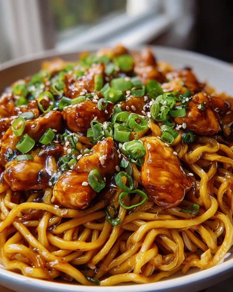 Unwiderstehliche Klebrige Knoblauch Hähnchen Nudeln Rezept – Schritt 1